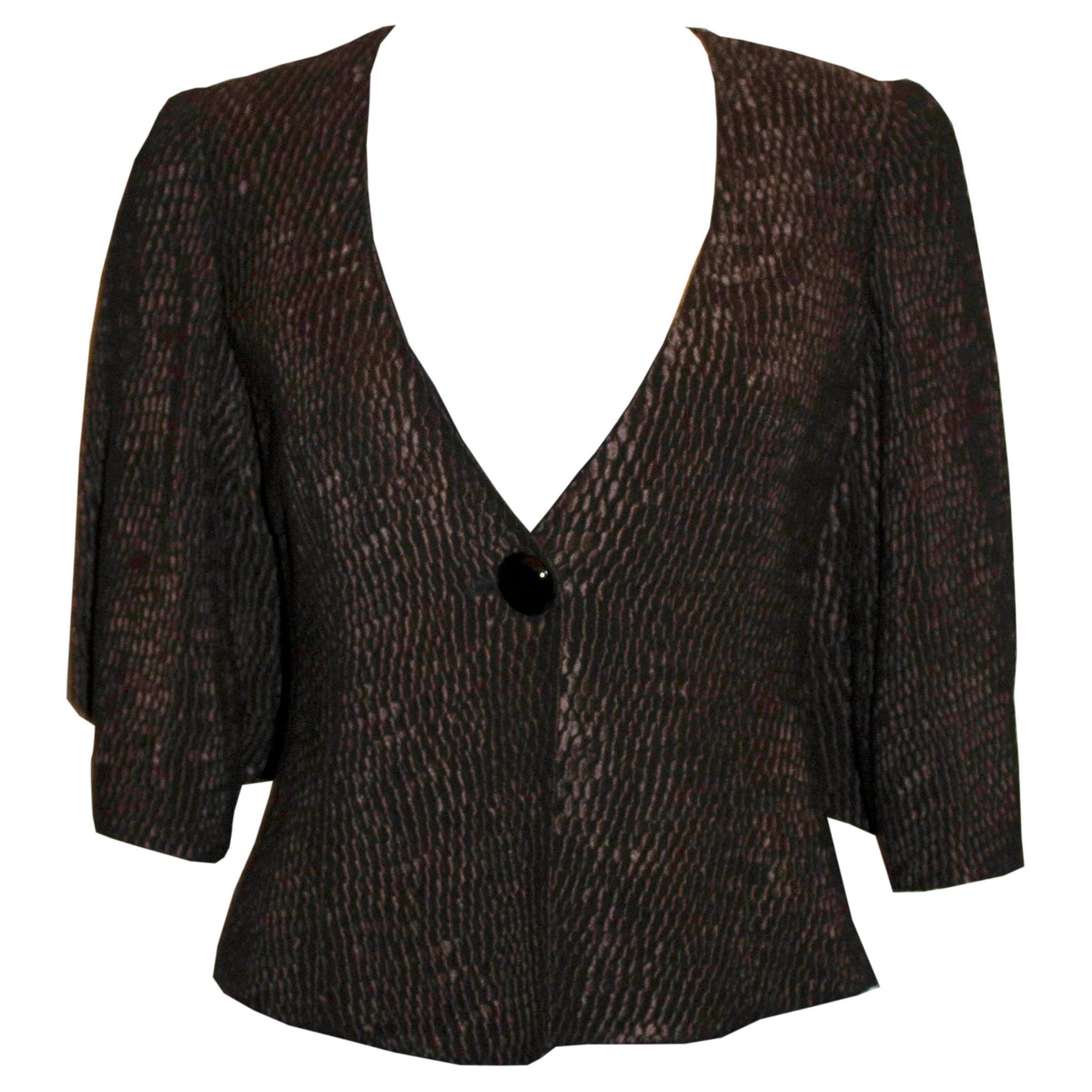 Armani Collezioni Textured Jacket For Sale