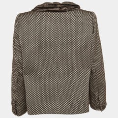 Armani Collezioni Vintage Brown Jacquard Single Breasted Blazer XL