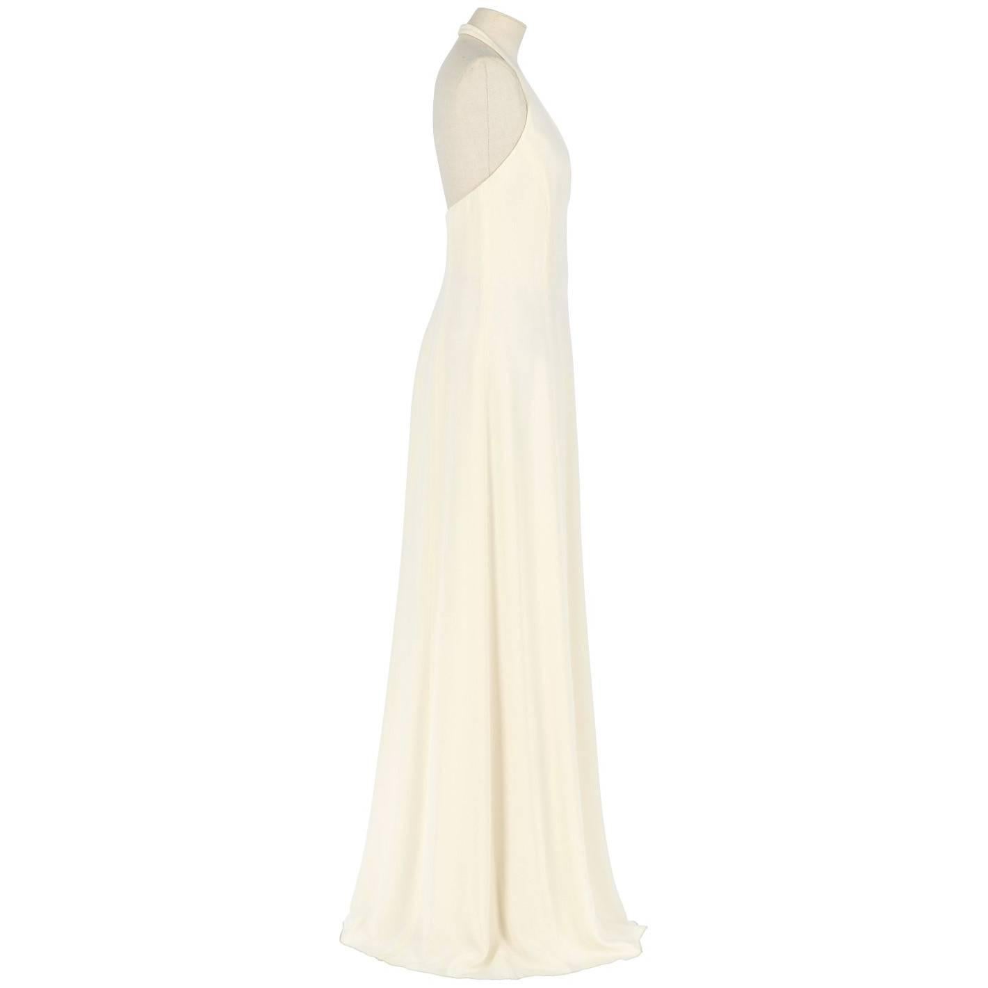 Armani Cream White Silk Wedding Dress 