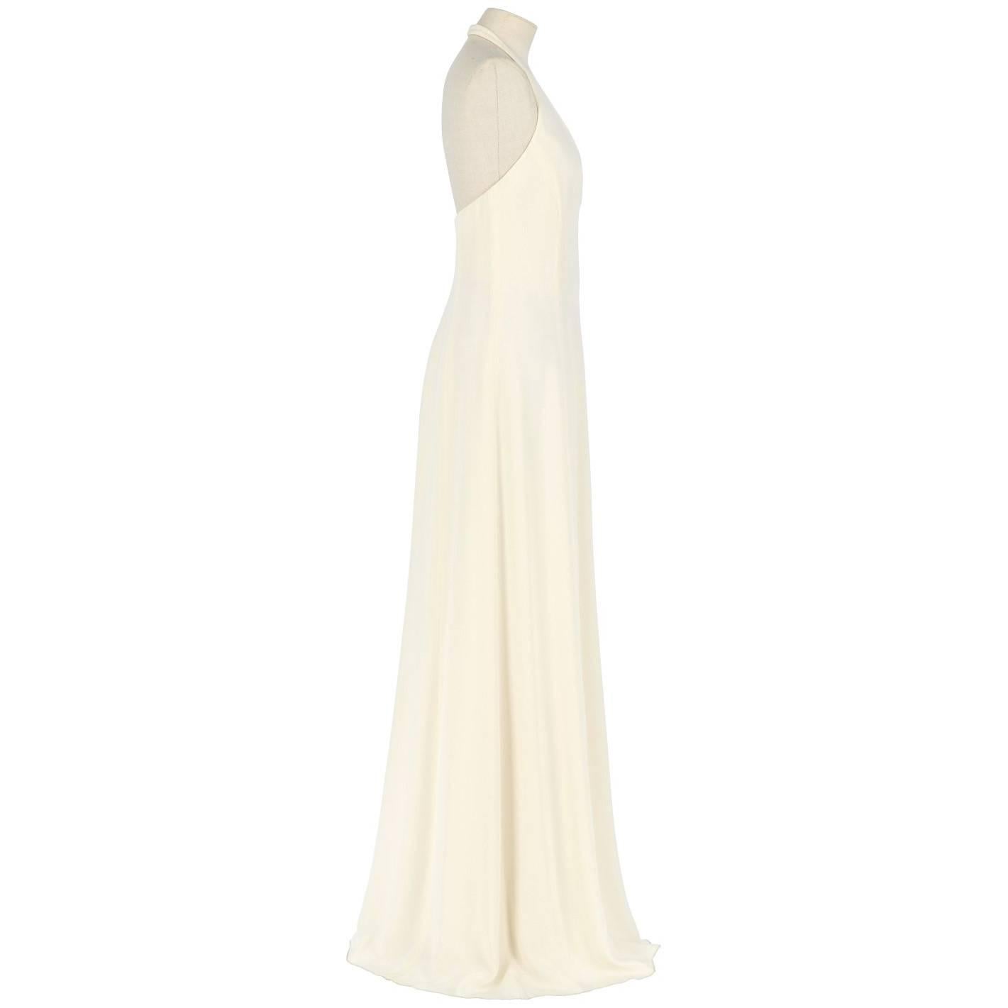 cream silk wedding dress