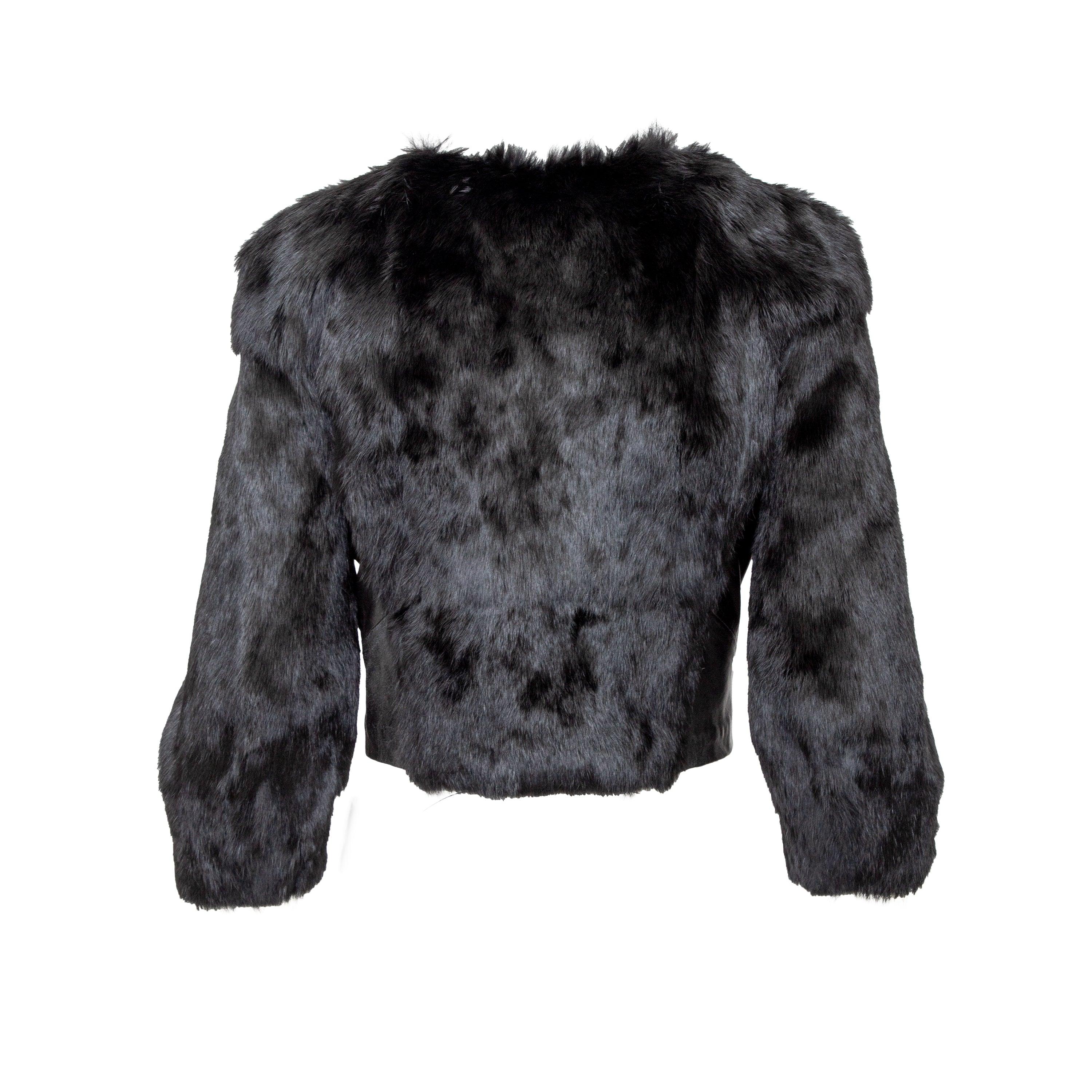 Chaqueta de piel sintética Armani Exchange - Años 10 Negro en venta