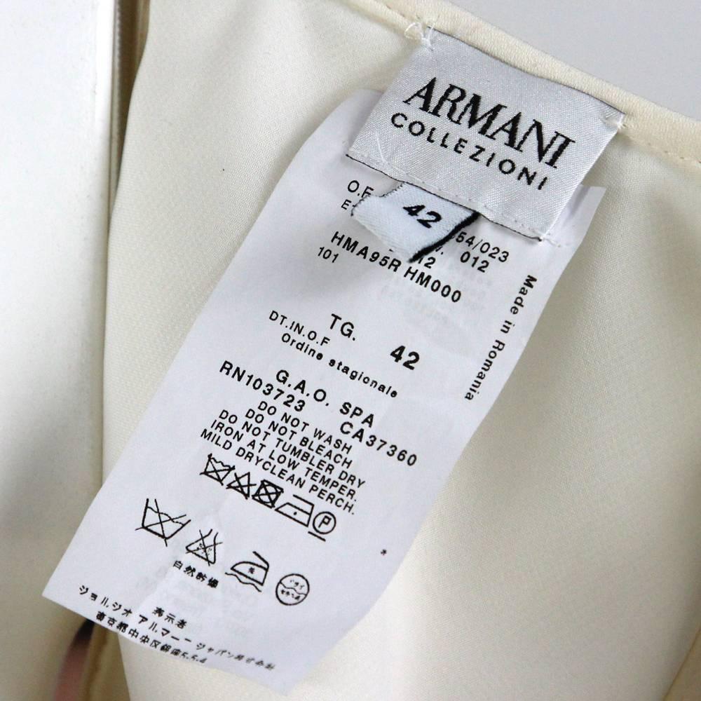White Armani Ivory Silk Vintage Wedding Dress, 2000s