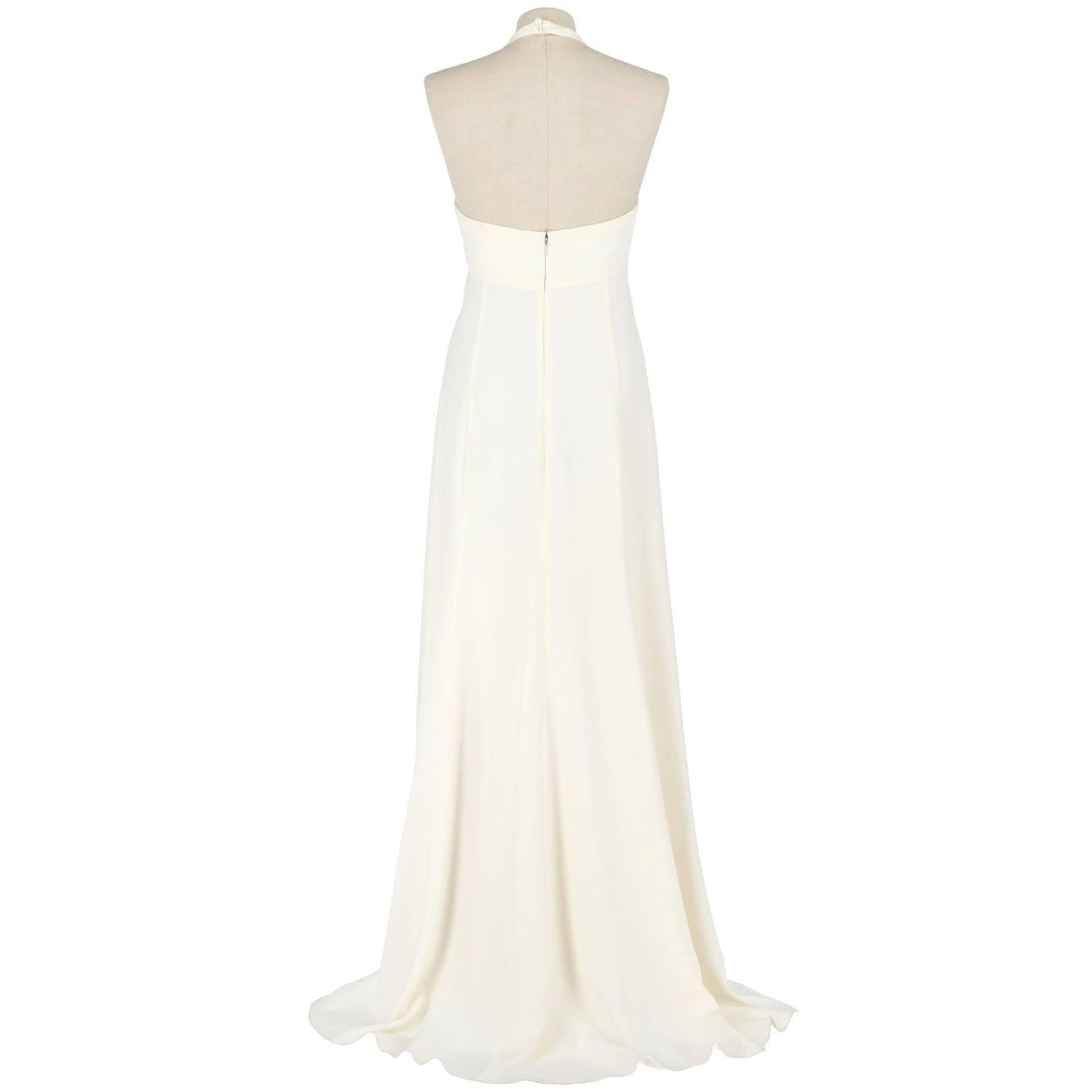 Armani Elfenbein-Weißes Seiden-Hochzeitskleid, 2000er-Jahre im Zustand „Hervorragend“ im Angebot in Lugo (RA), IT