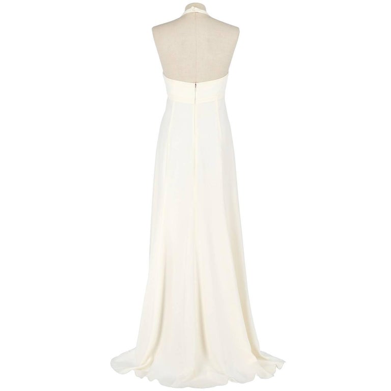 Armani Ivory White Silk Wedding Dress, 2000s In Excellent Condition For Sale In Lugo (RA), IT
