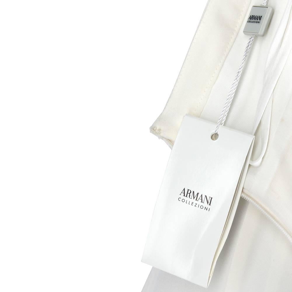 Armani Elfenbein-Weißes Seiden-Hochzeitskleid, 2000er-Jahre Damen im Angebot
