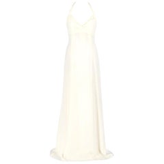 Armani Elfenbeinweißes Seiden-Hochzeitskleid, 2000er Jahre
