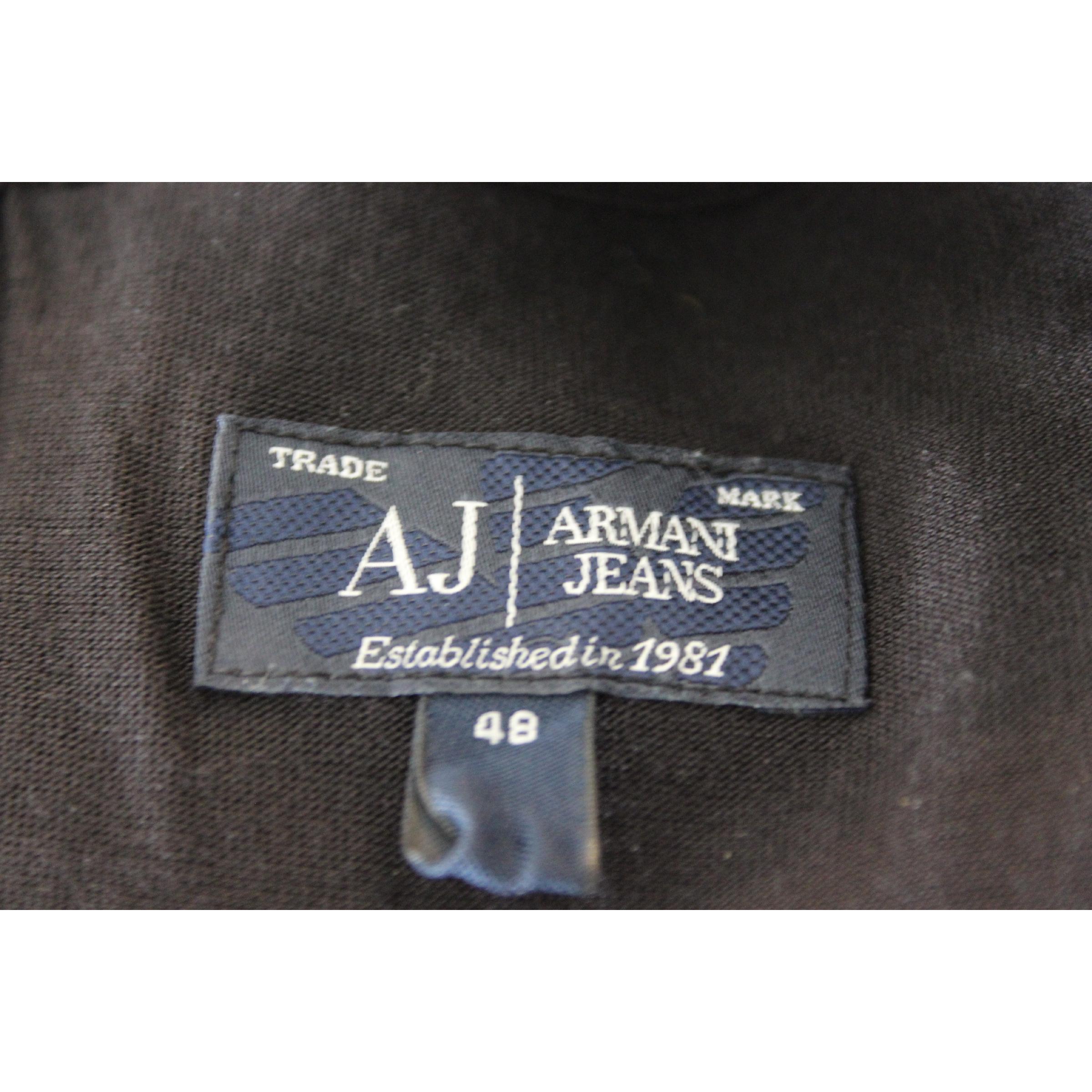 Armani Jeans Schwarzes ärmelloses Hemd aus Leder mit geblümtem Mesh im  Angebot bei 1stDibs