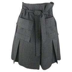 ARMANI JEANS - Gray Belted Wrap Skirt High Waist and Front Pockets  Size 8US
