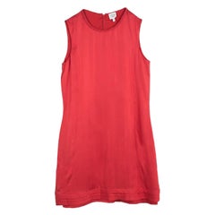 Armani Junior Red Braided Edging Detail Sleeveless Dress 16 Yrs