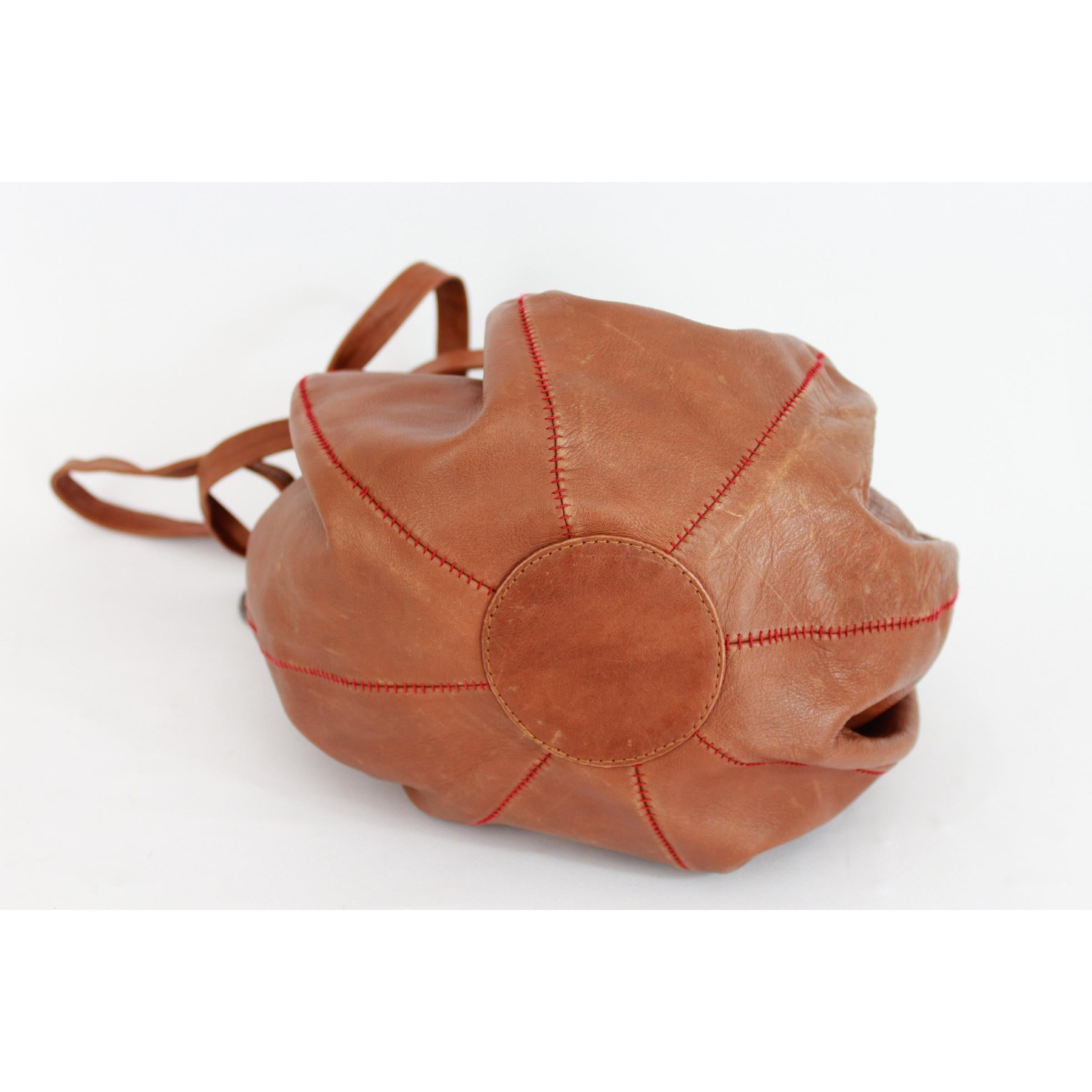 Women's Armani Leather Brown Basketball Bucket Shoulder Bag