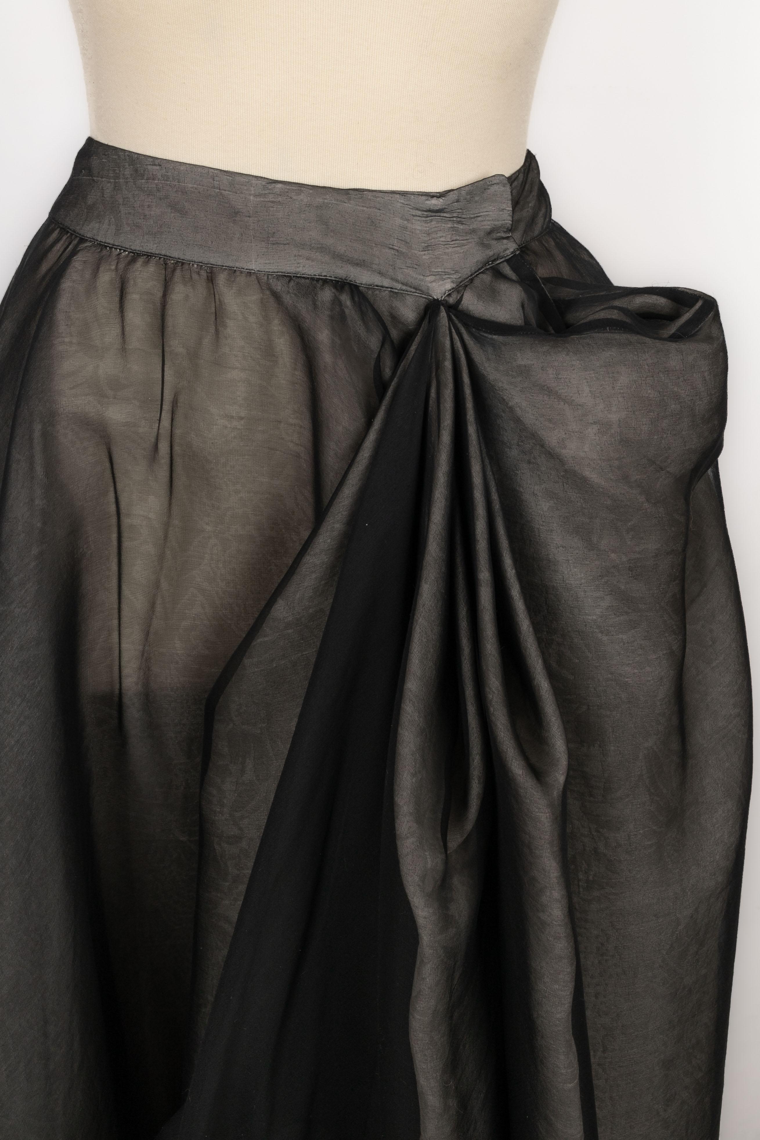 Black Armani muslin skirt