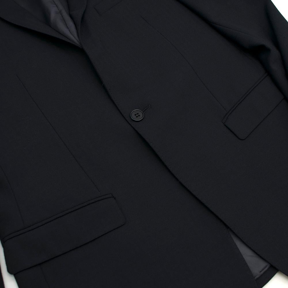 Armani Navy Blue Wool Blend Jacket	SIZE 50 In Excellent Condition For Sale In London, GB