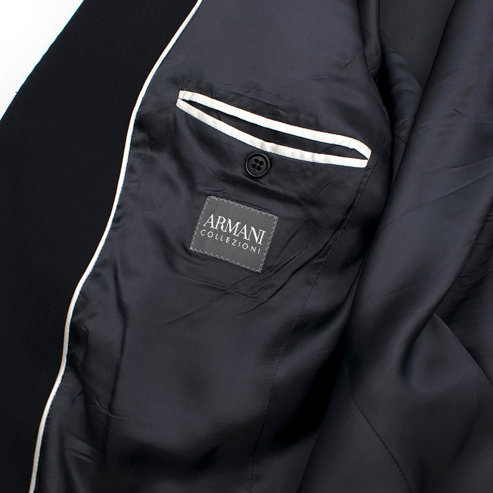 Men's Armani Navy Blue Wool Blend Jacket	SIZE 50 For Sale