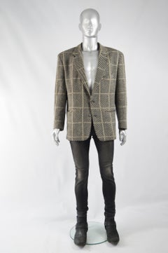 Armani Vintage Mens 1980s Bold Shoulder Blazer Jacket