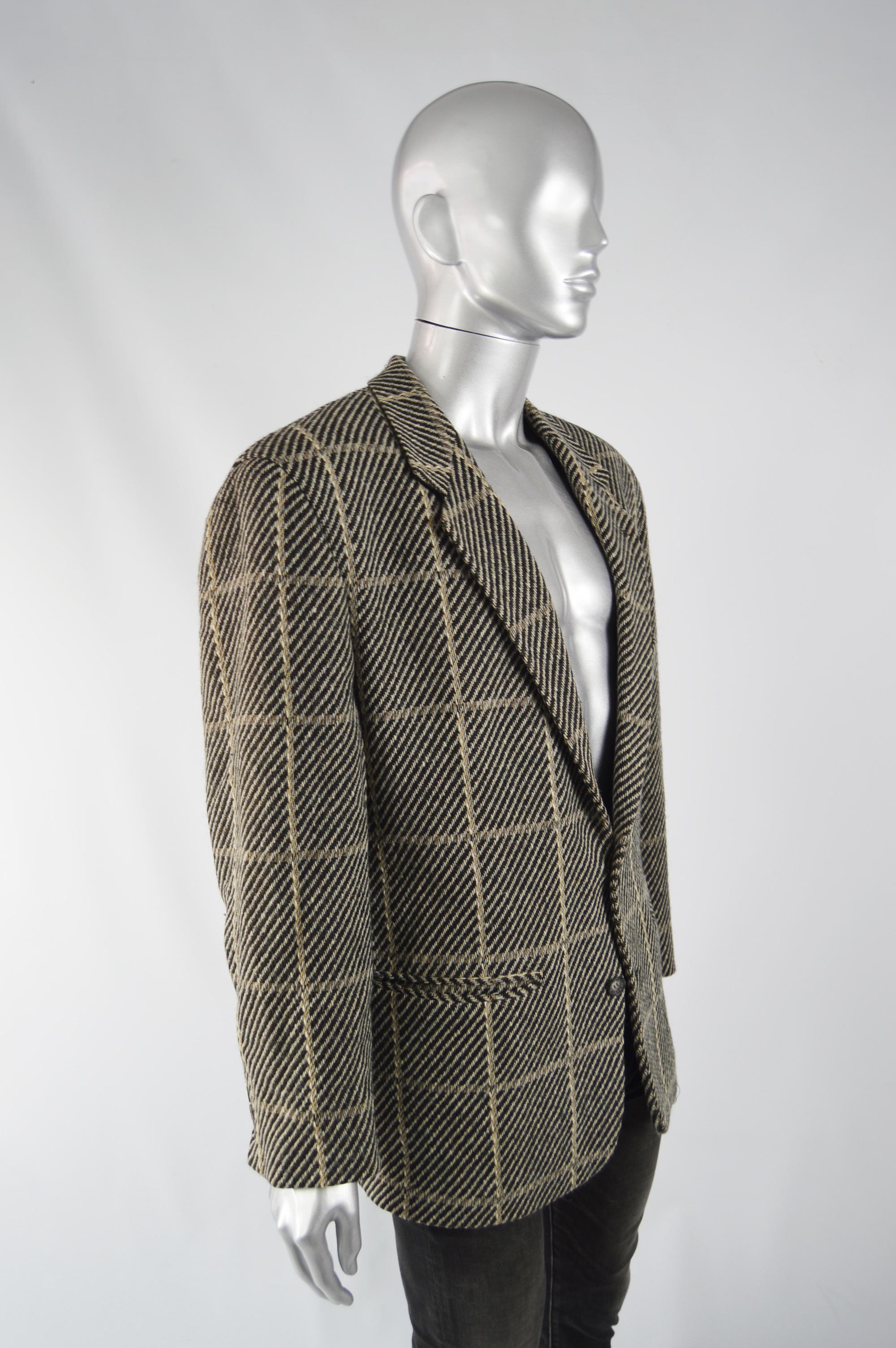 Men's Armani Vintage Mens 1980s Bold Shoulder Blazer Jacket