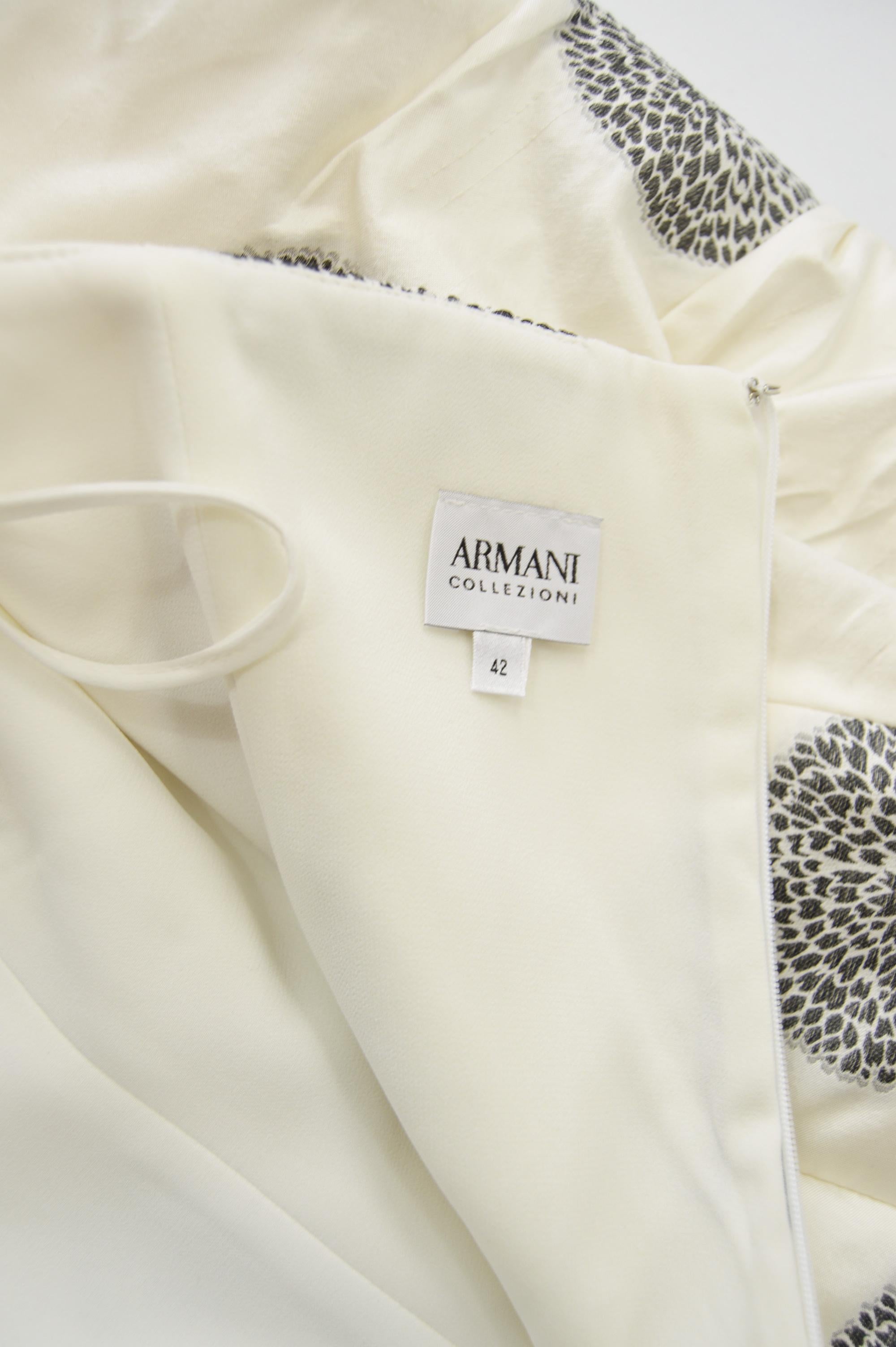 Armani White Silk Strapless Party Dress 1