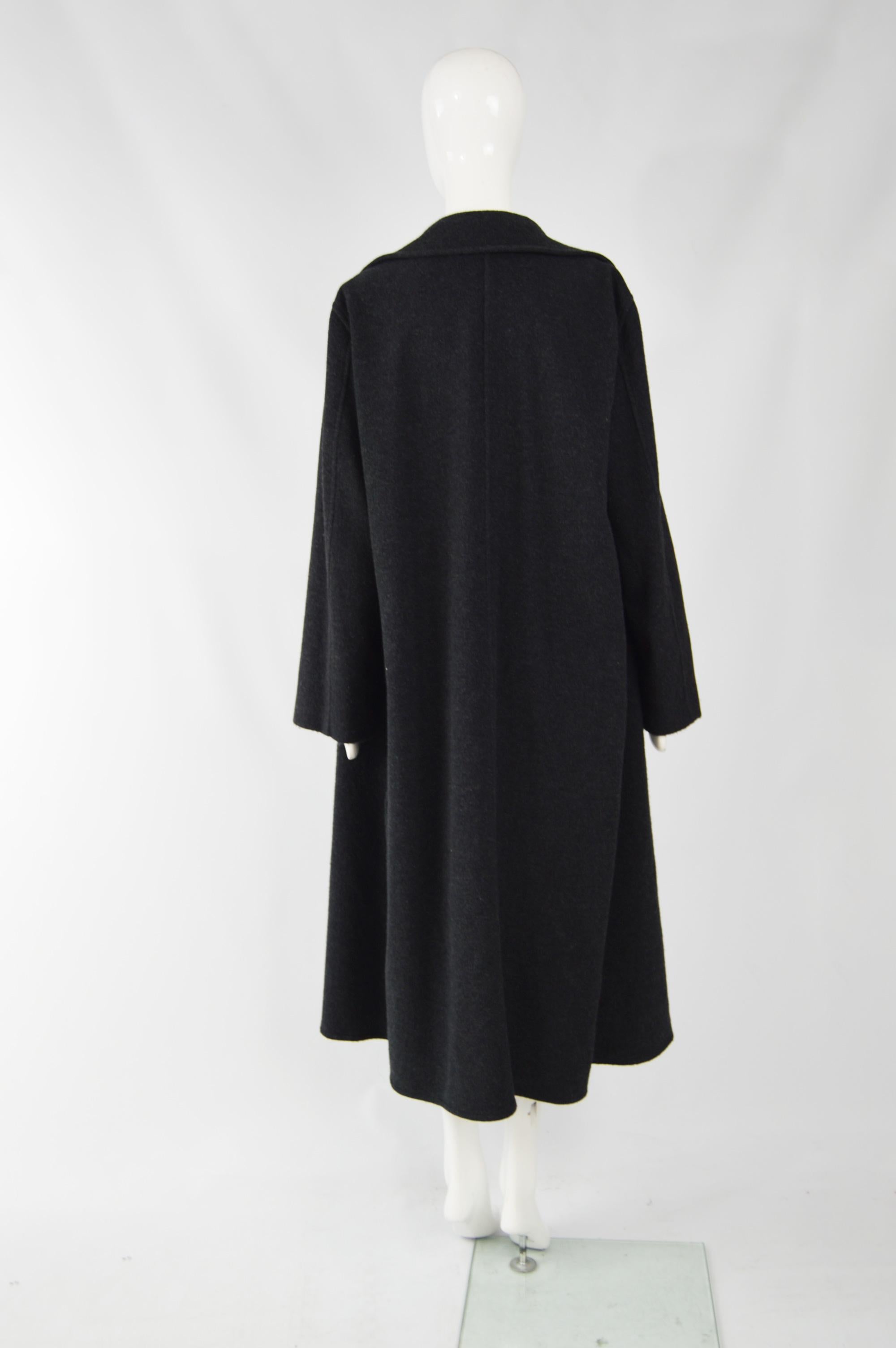 Women's Armani Womens Charcoal Grey Maxi Coat