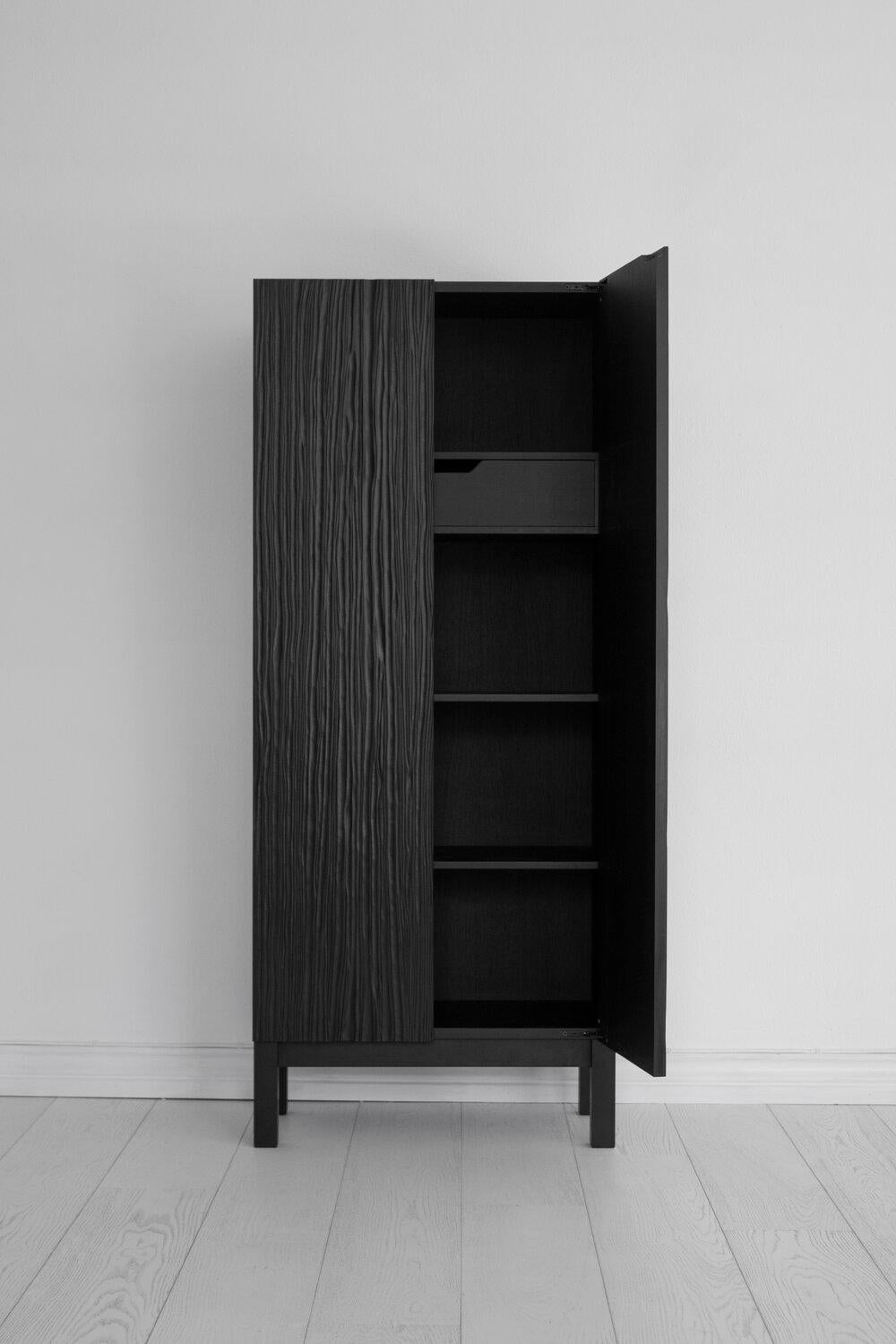 Hand-Carved Armarium Cabinet by Vilde Hagelund For Sale