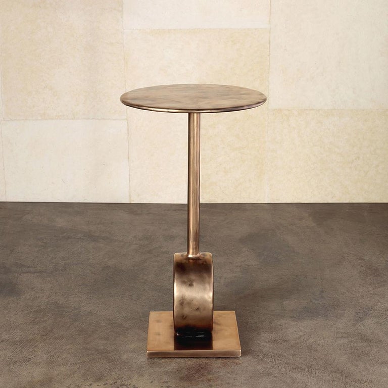 Kelly Wearstler Armato Bronze Sculptural Cocktail Side Table In New Condition For Sale In West Hollywood, CA