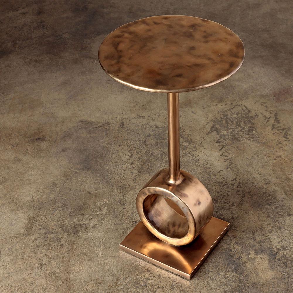 American Kelly Wearstler Armato Bronze Sculptural Cocktail Side Table For Sale