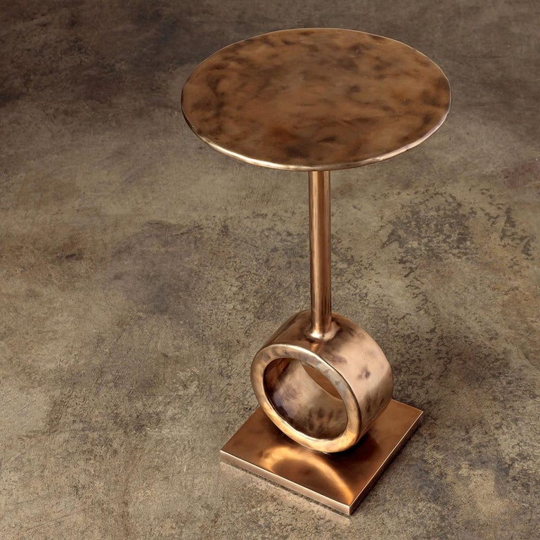 Kelly Wearstler Armato Bronze Sculptural Cocktail Side Table For Sale 1