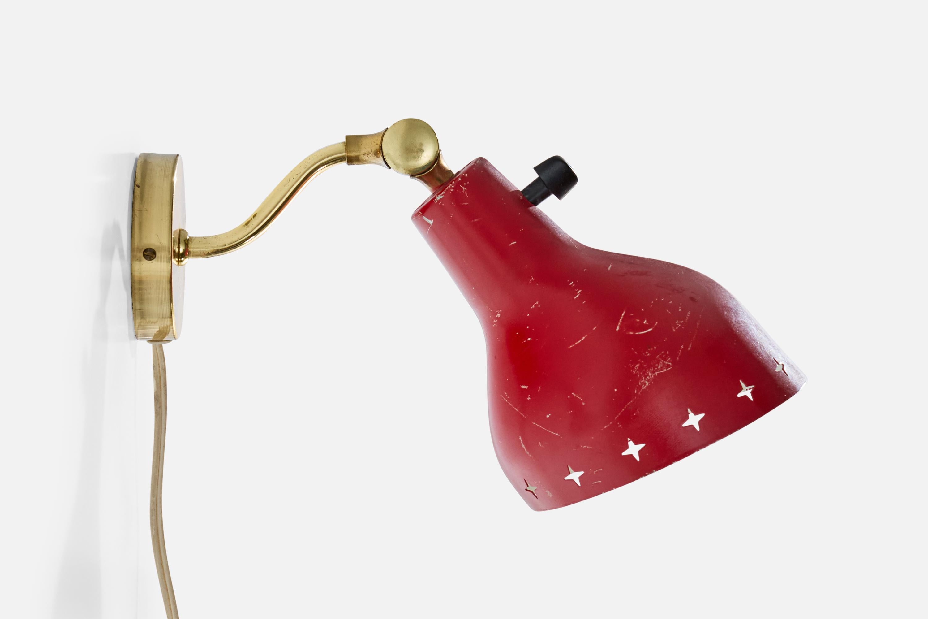 Svedese Göteborgs Armaturhantverk, Applique, Ottone, Metallo, Svezia, anni '50 in vendita