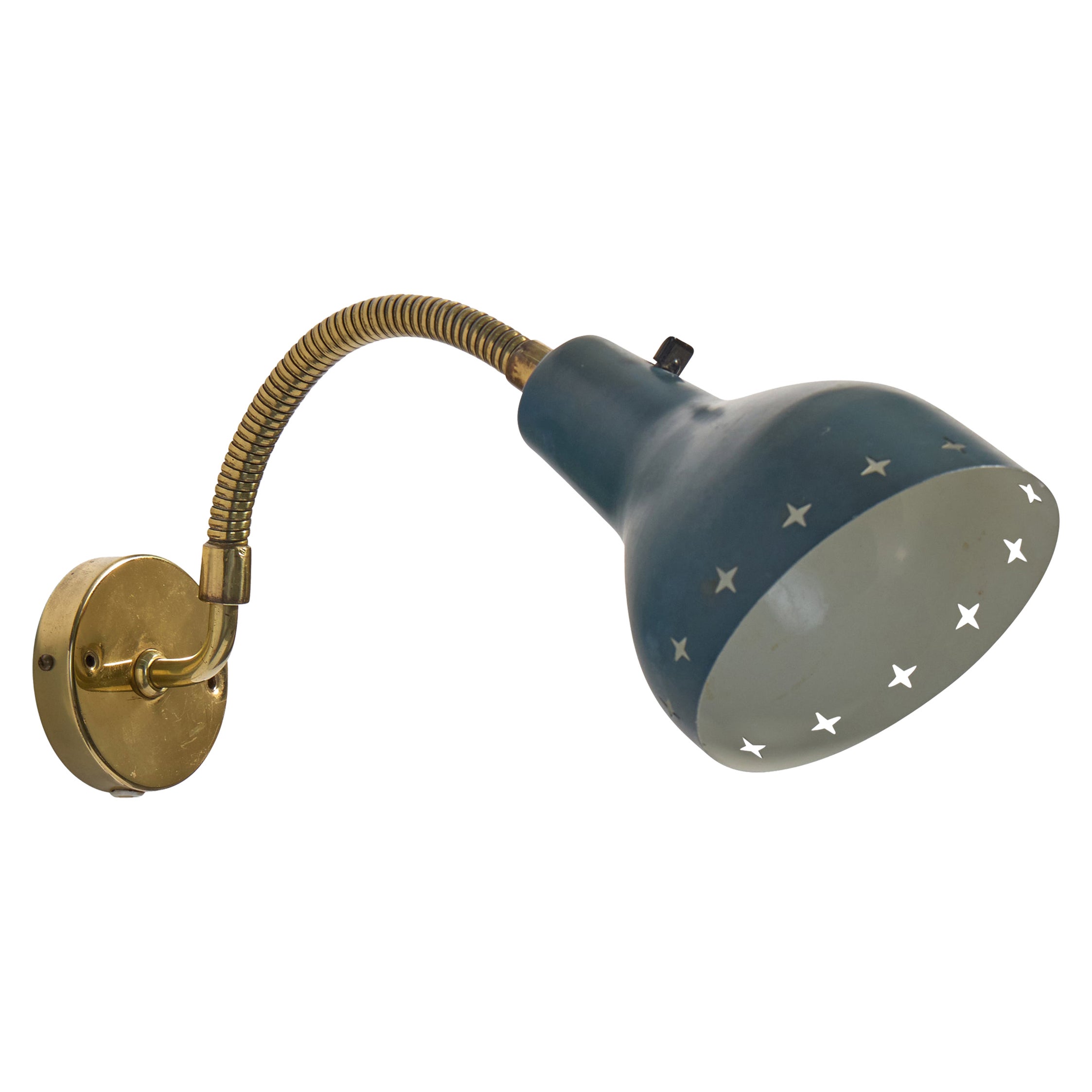 Armaturhantverk Göteborg, Wall Light, Brass, Metal, Sweden, 1950s