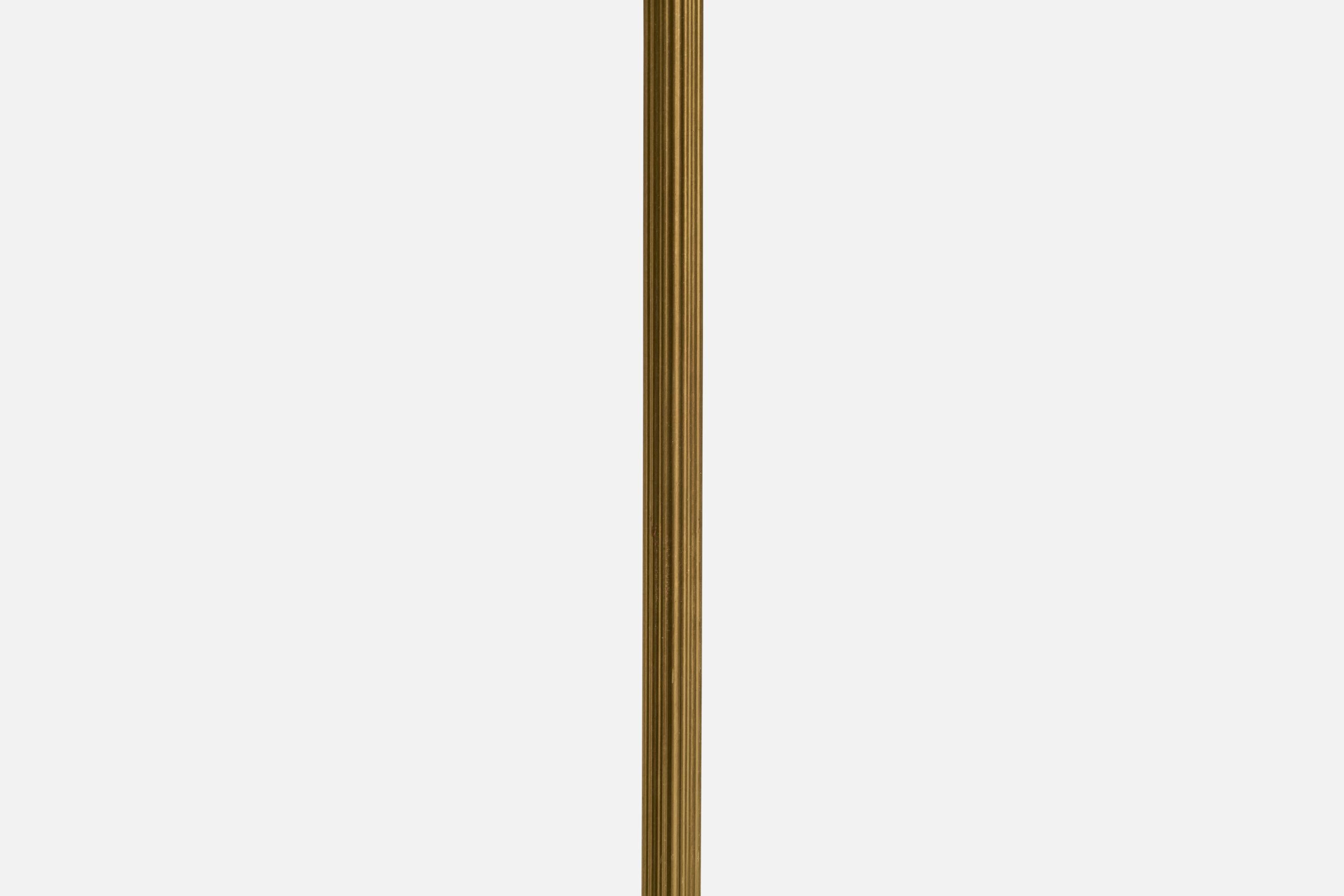 Lampadaire Tibro d'Arturhantverk, laiton, tissu, Suède, années 1960 en vente 5