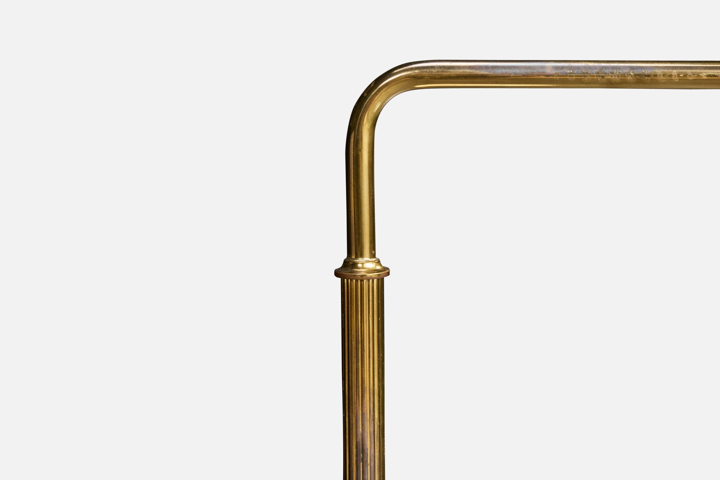 Armaturhantverk Tibro, Lámparas de pie, Latón, Tela, Suecia, Años 60 en venta 3