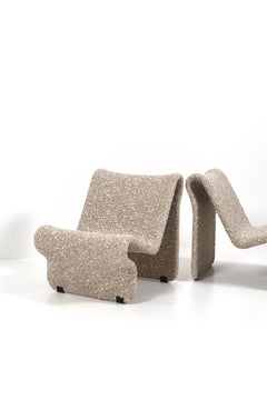 Armchair "099" in exclusive boucle fabric by Jan Dranger and Johan Huldt for AB