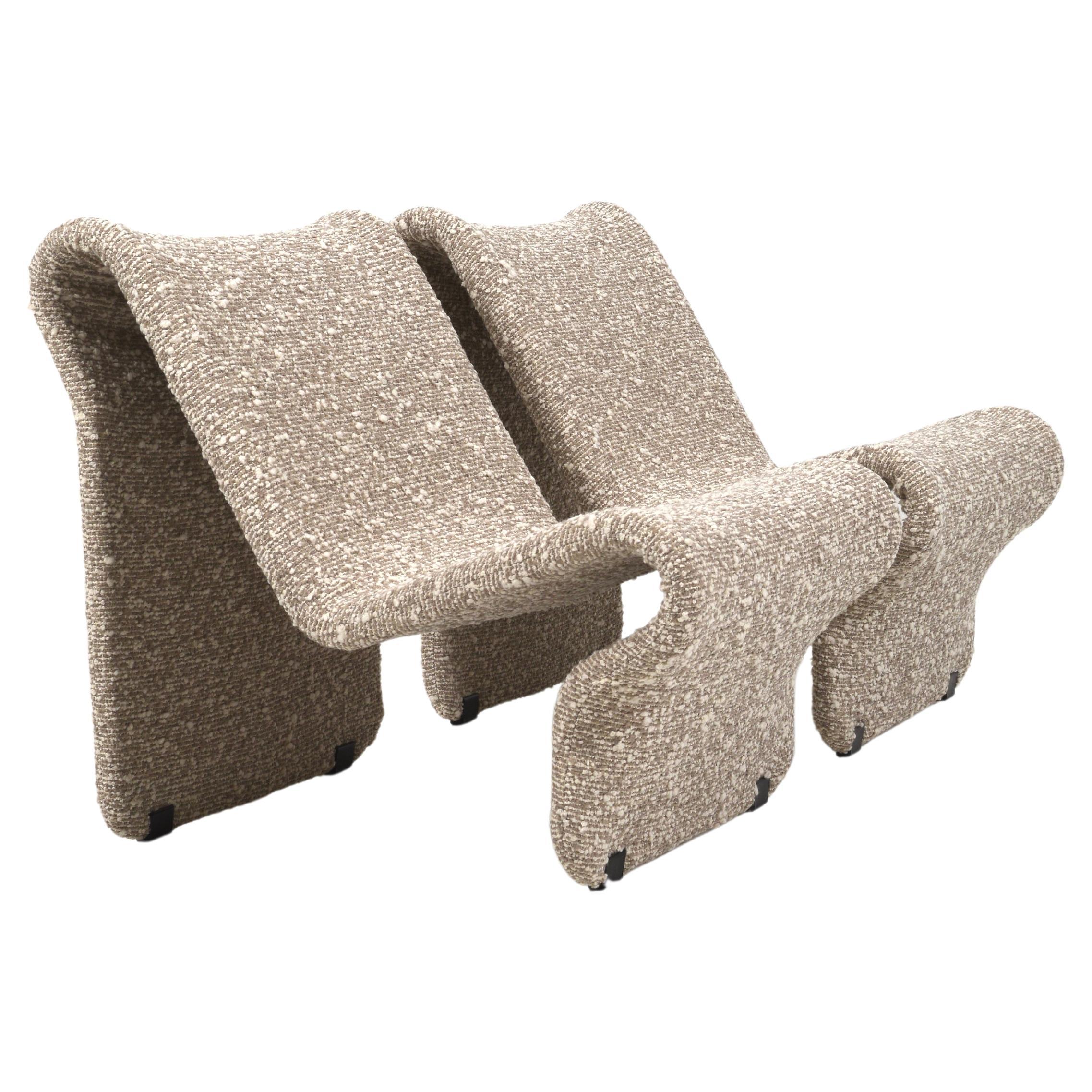 Armchair "099" in exclusive boucle fabric by Jan Dranger and Johan Huldt for AB 