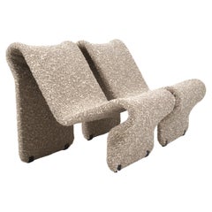 Armchair "099" in exclusive boucle fabric by Jan Dranger and Johan Huldt for AB 