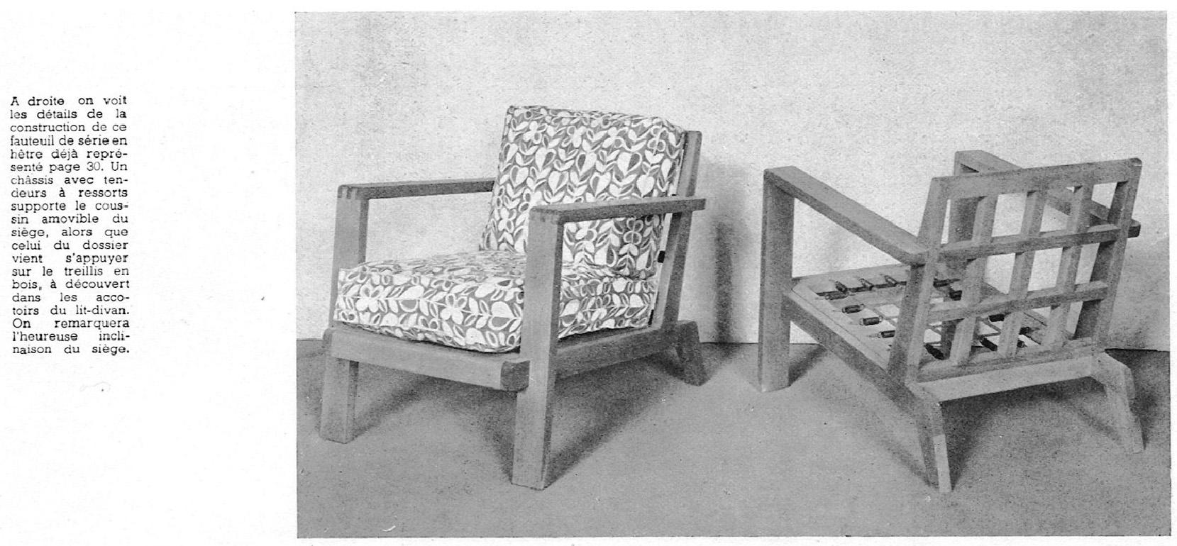 Sessel von Rene Gabriel, 1947 im Angebot 2