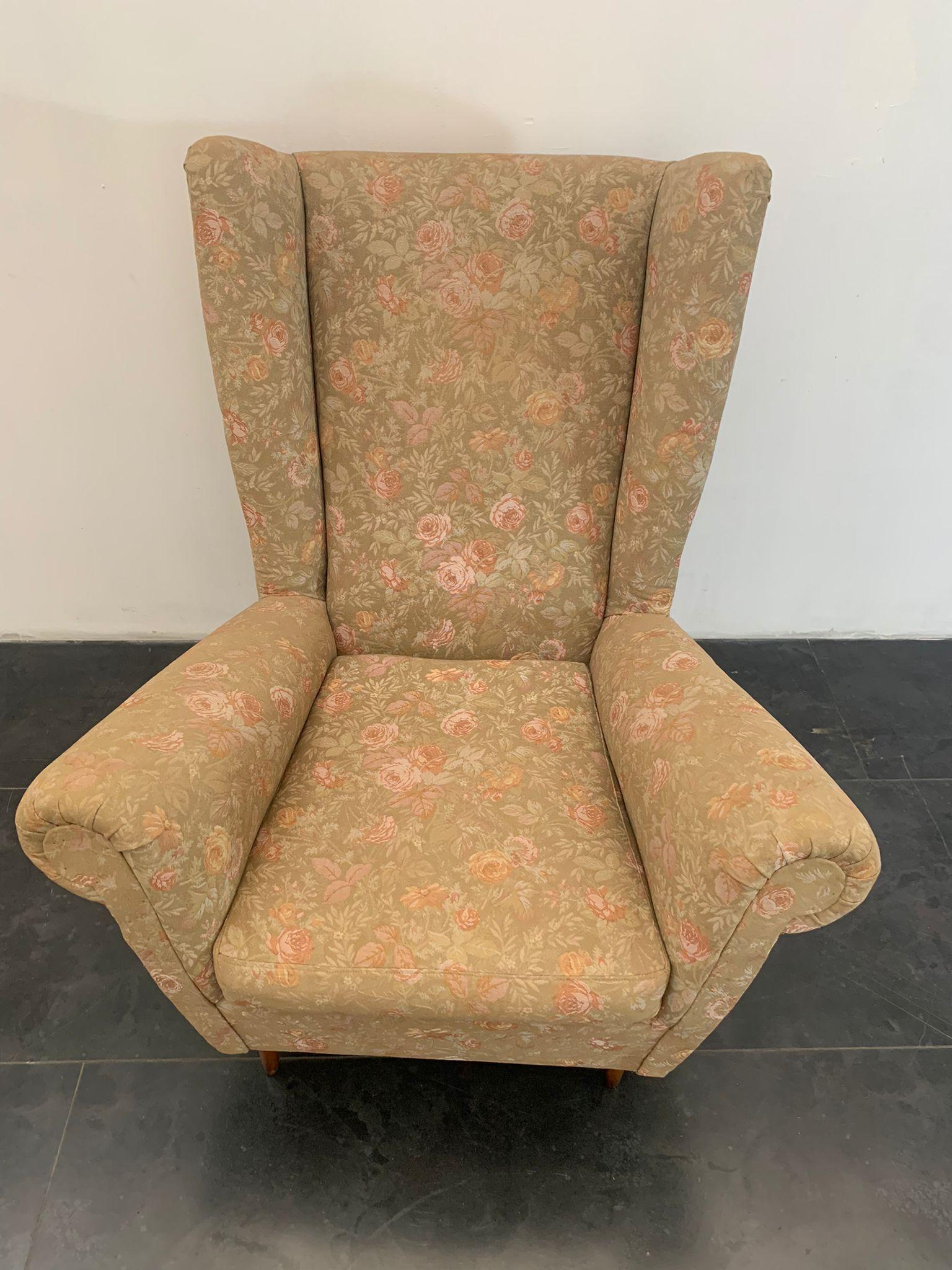 Fabric Armchair, 1950s For Sale