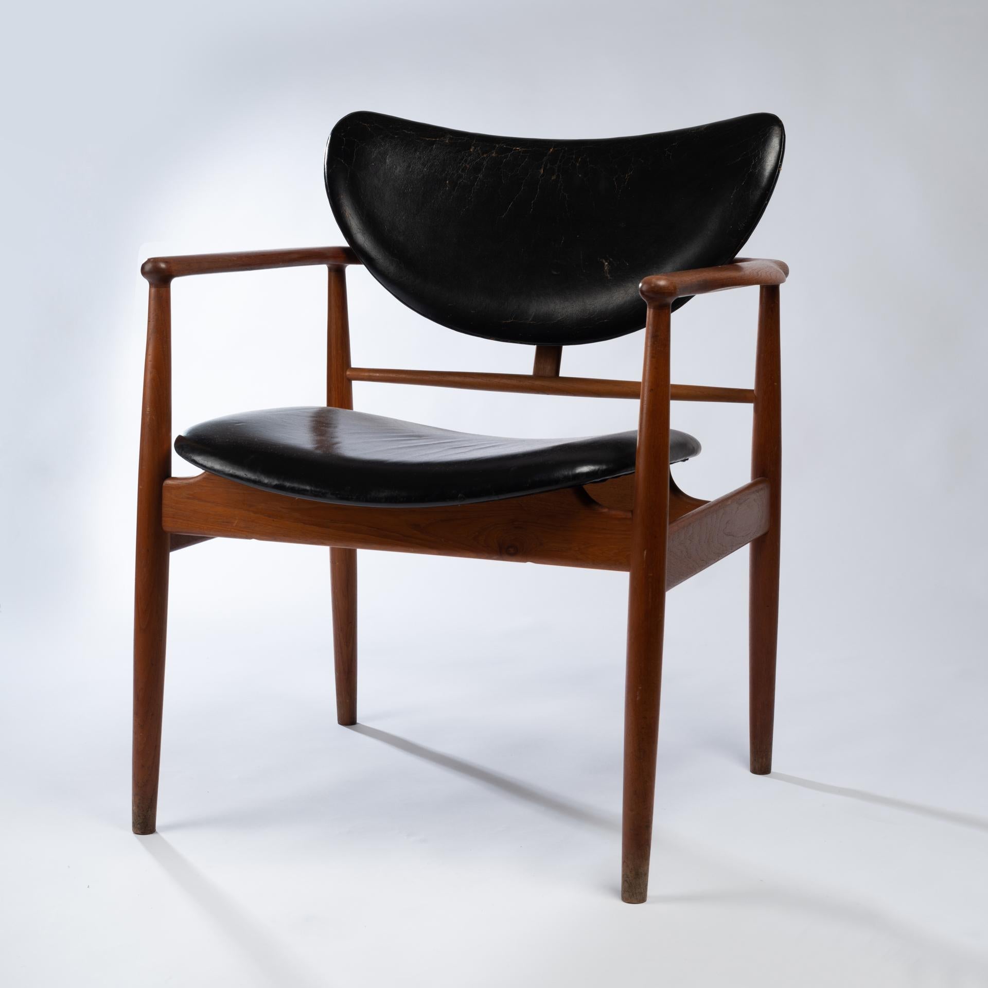 Scandinavian Modern Armchair 48 Designed by Finn Juhl and Fabricated by Niels Vodder For Sale