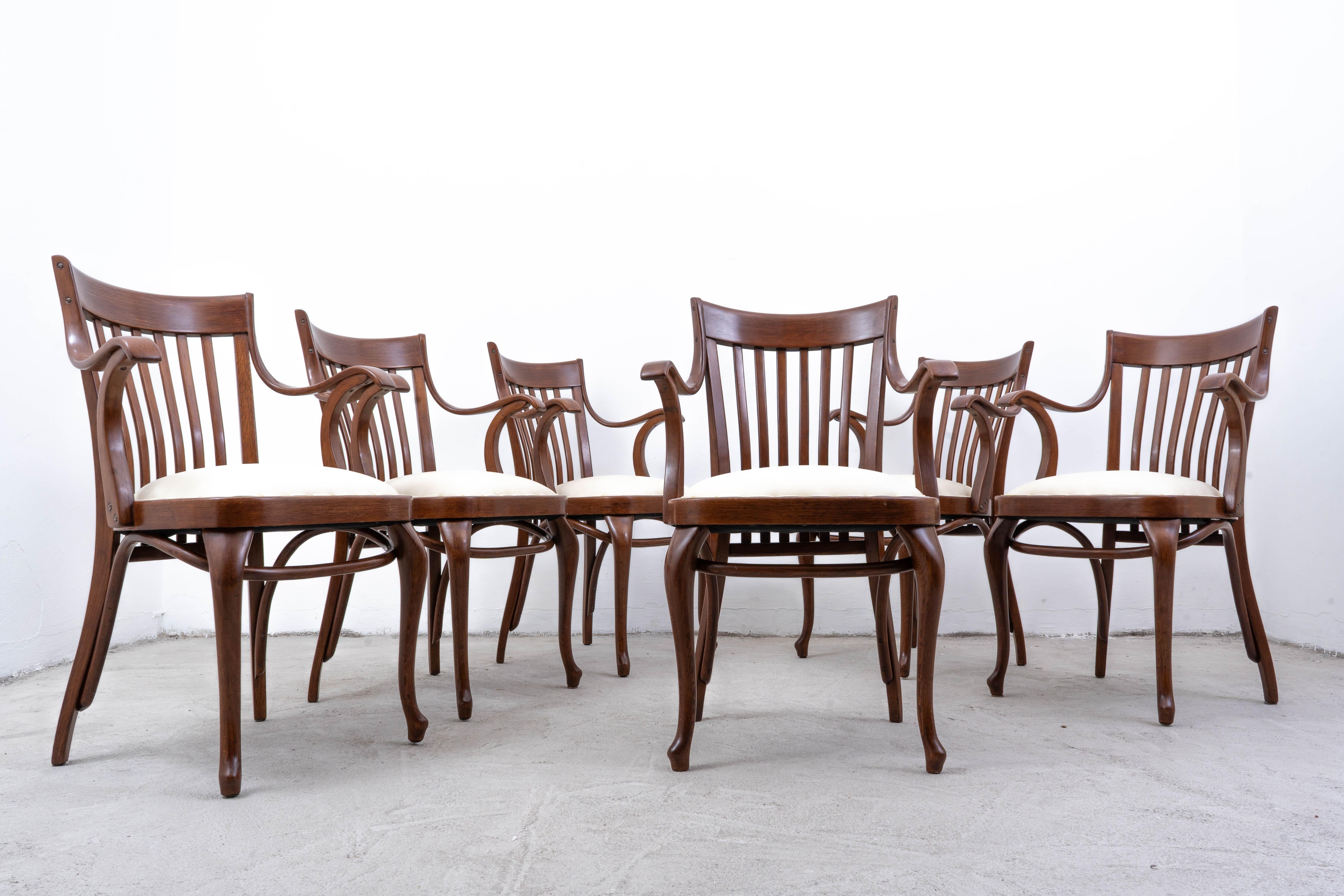 Adolf Loos Café Capua Armchairs by J.J. Kohn, c. 1900–1910

These Café Capua armchairs, designed by the renowned Austrian architect Adolf Loos and produced by J.J. Kohn between 1900 and 1910, are a striking example of early modernist design emerging