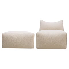 Armchair & Footrest Mod Le Bambole Designed by Mario Bellini for B&B Italia
