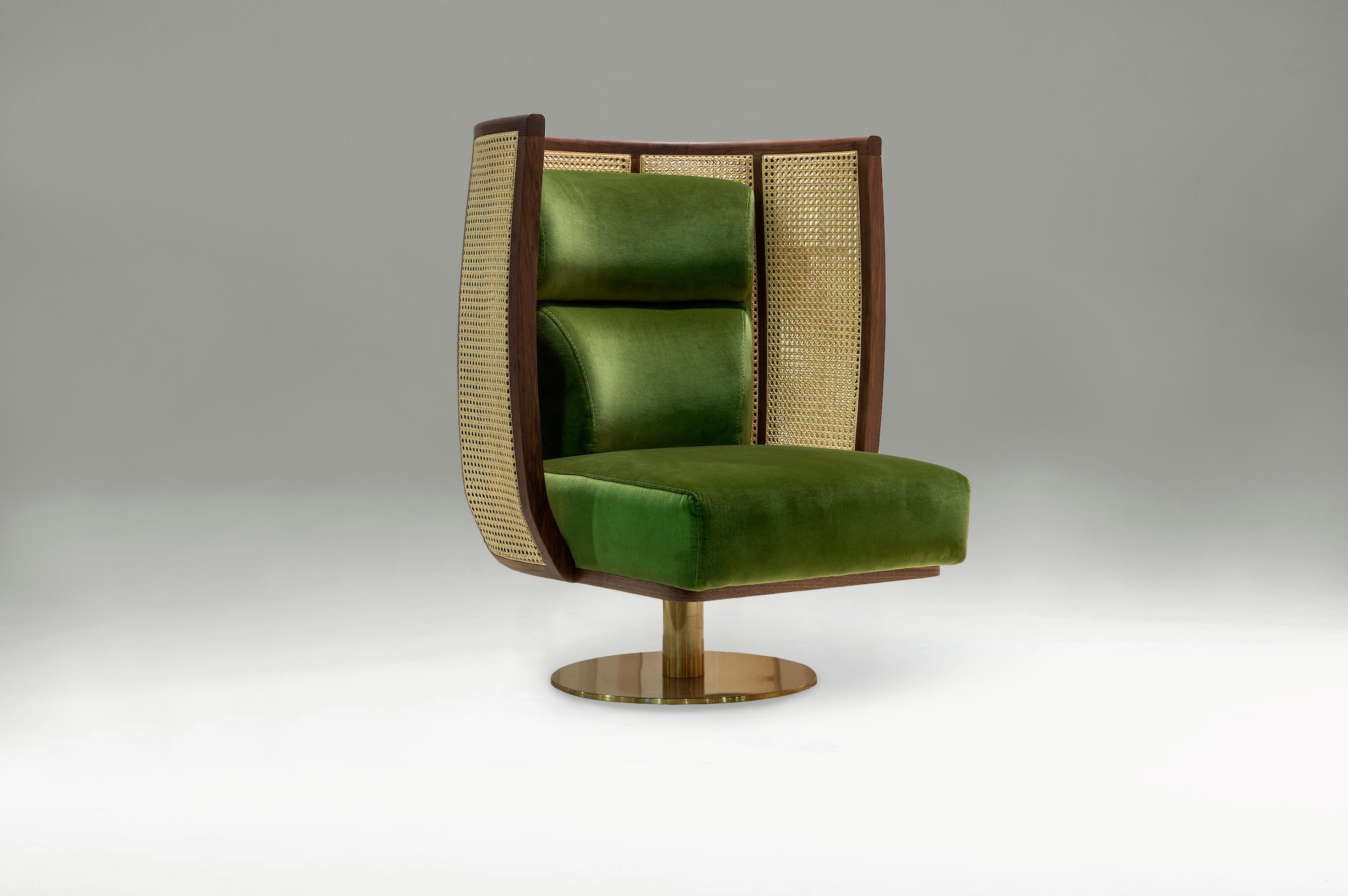 Contemporary Egoísta Armchair and Footstool by Dooq For Sale
