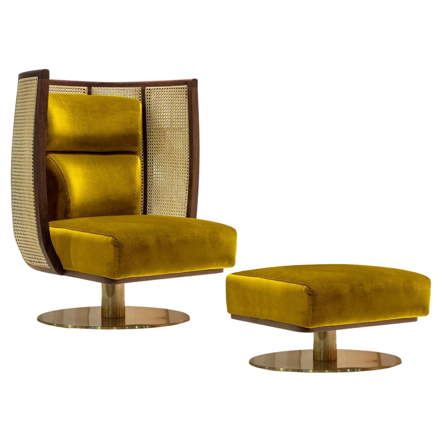 Egoísta Armchair and Footstool by Dooq For Sale