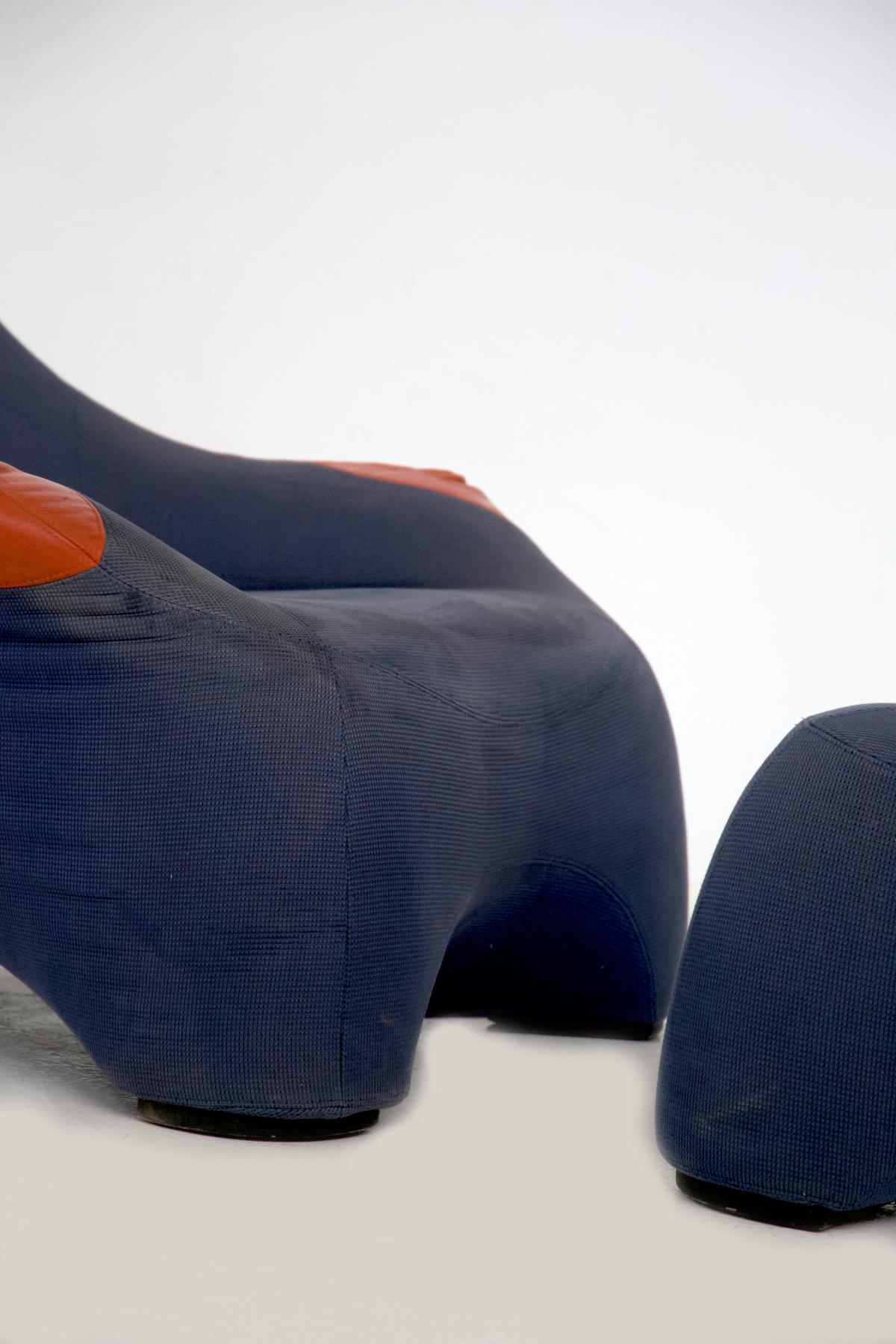 Sillón y Reposapiés Modelo Hal de Marc Sadler para Cassina Francés en venta