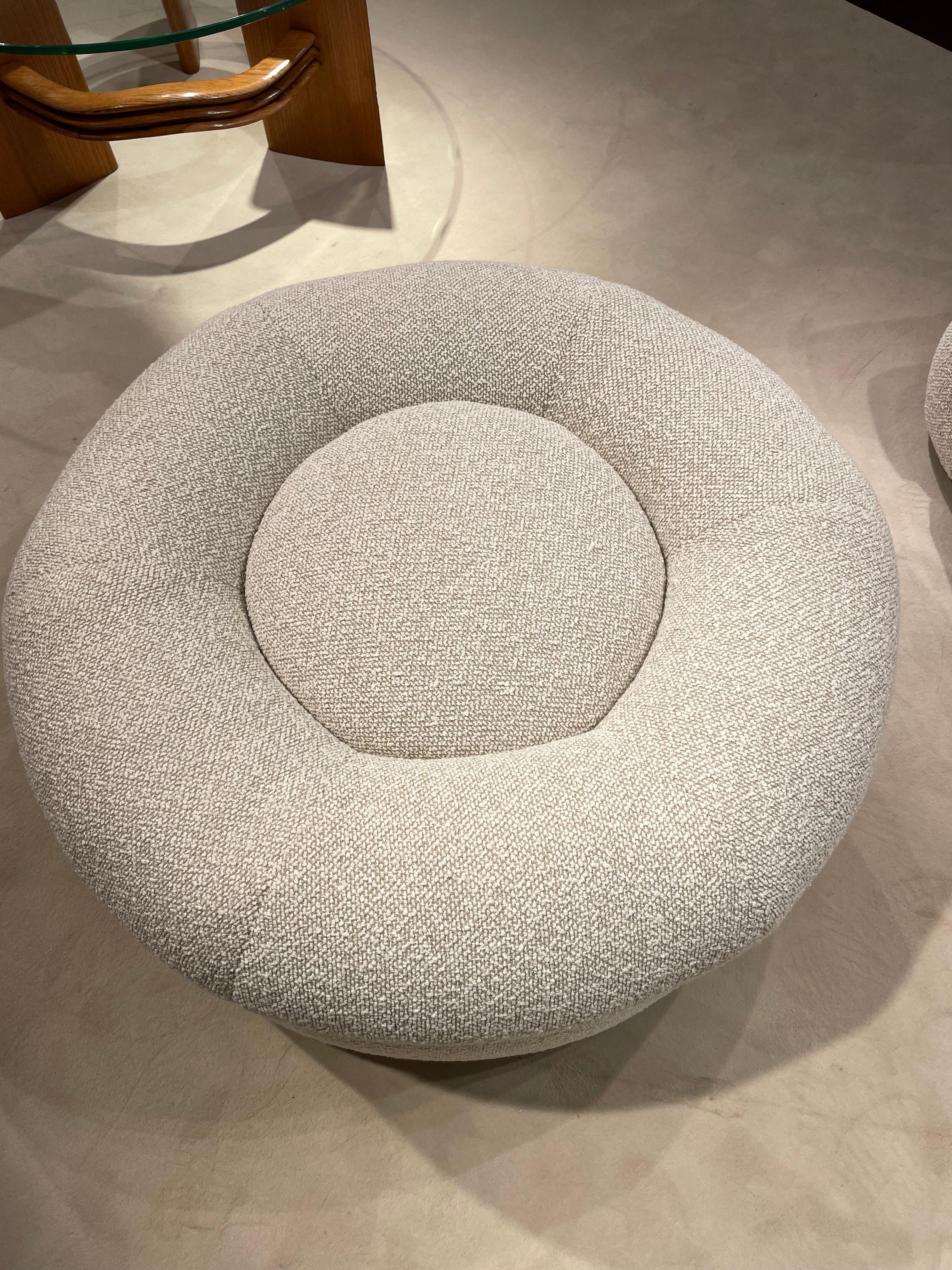 Fin du 20e siècle Ensemble fauteuil et pouf D'URBINO et LOMAZZI en vente