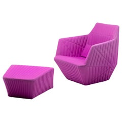 Armchair and Ottoman Facett by Ronan & Erwan Bouroullec