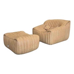 Armchair and Ottoman "Sandra" by Annie Hieronimus, 1976