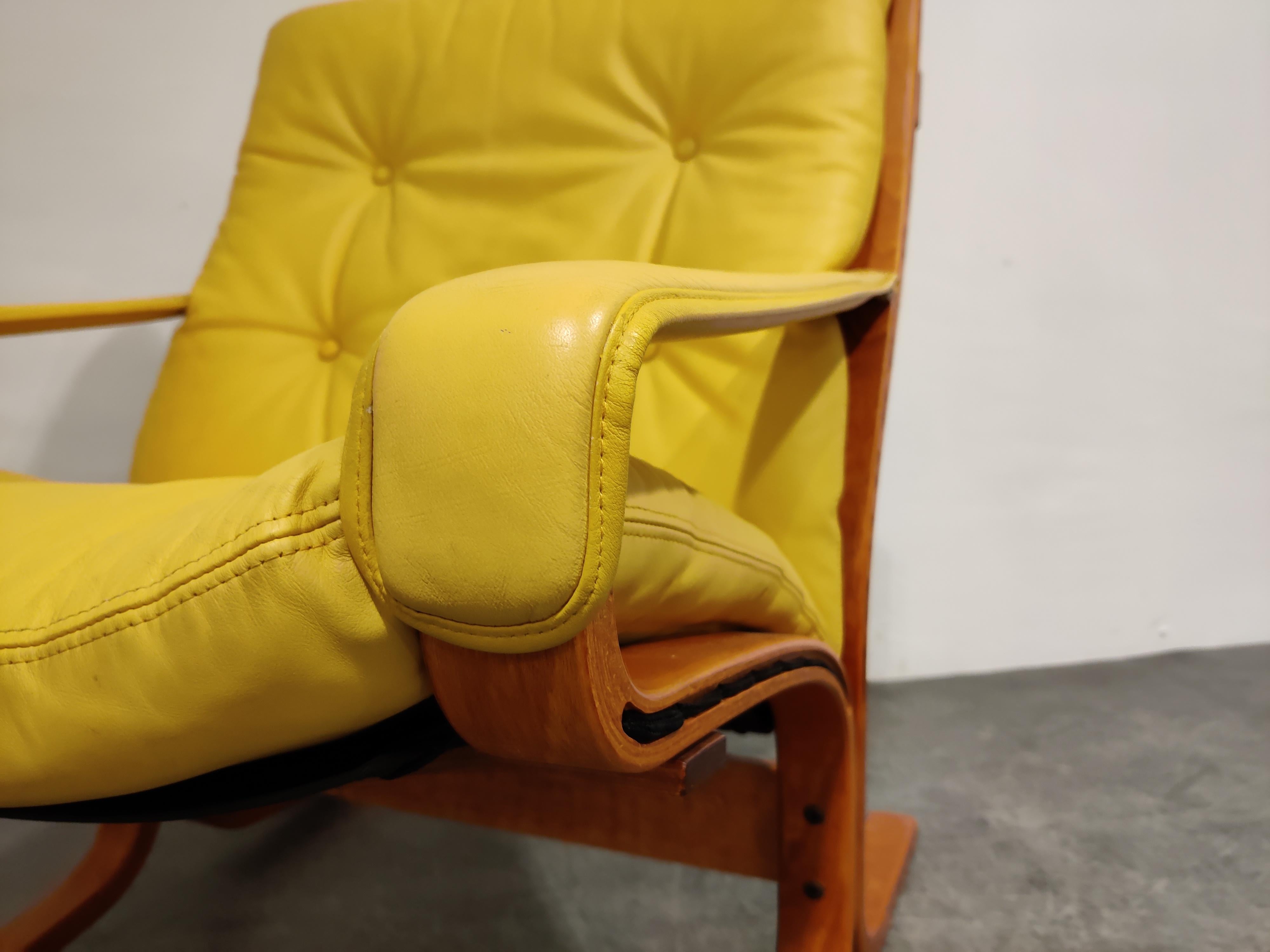 Late 20th Century Armchair and stool by Ingmar Relling for Westnofa, 1970s