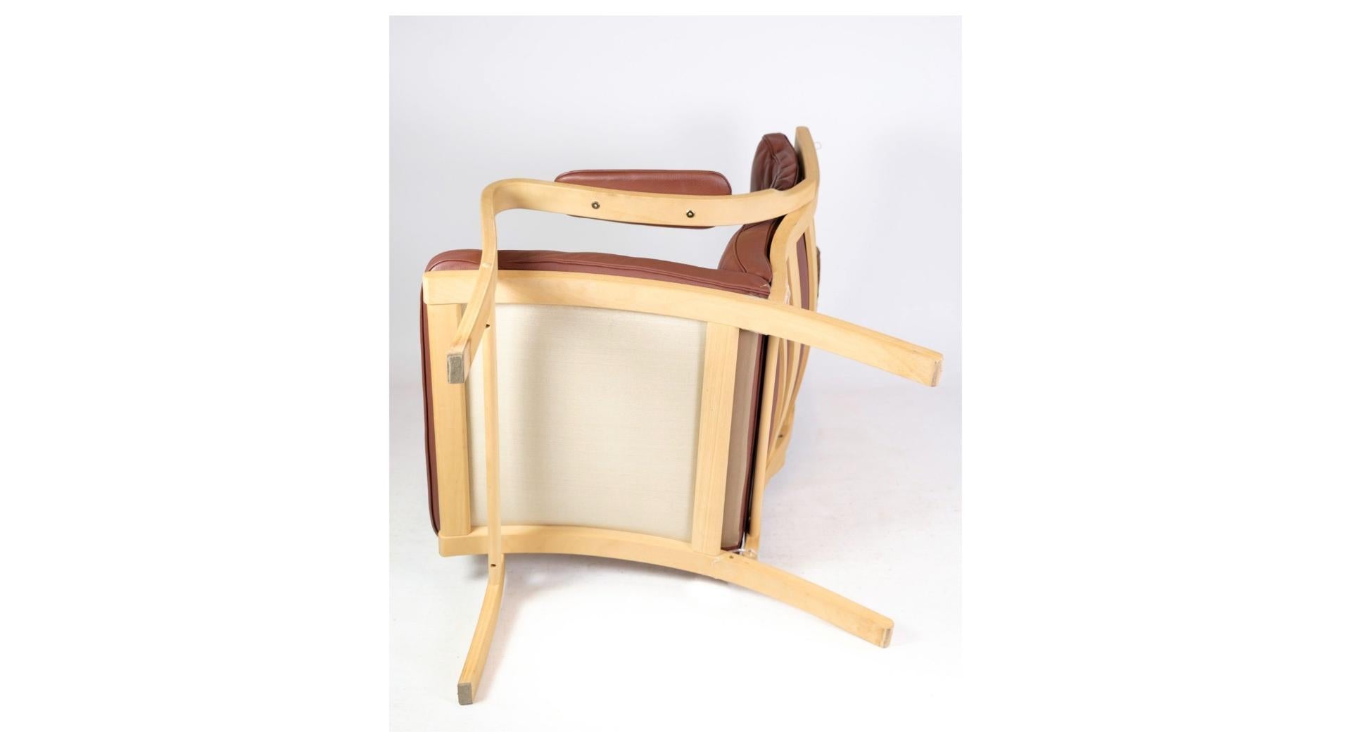 Armchair & Stool Model Mh 101 Made In Beech By Mogens Hansen From 1960s For Sale 1