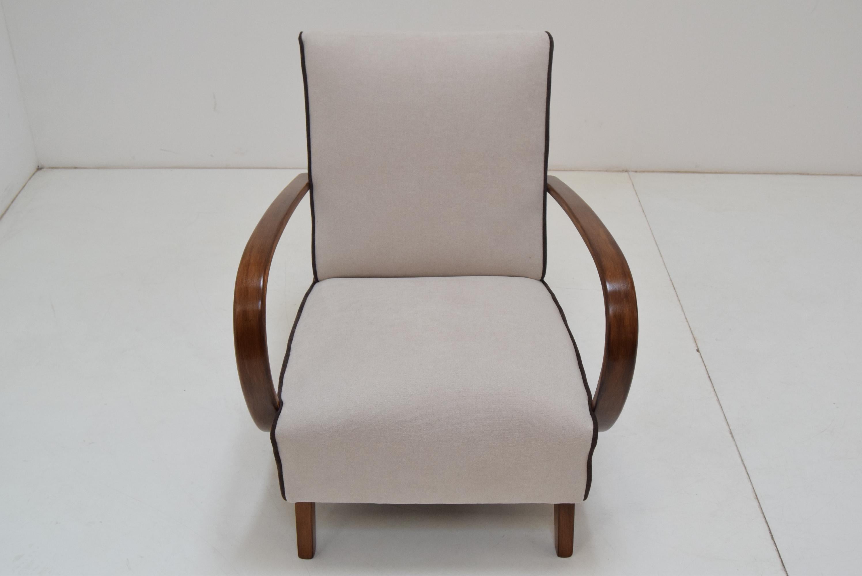 Armchair and Tabouret by Jindrich Halabala, 1950's 2