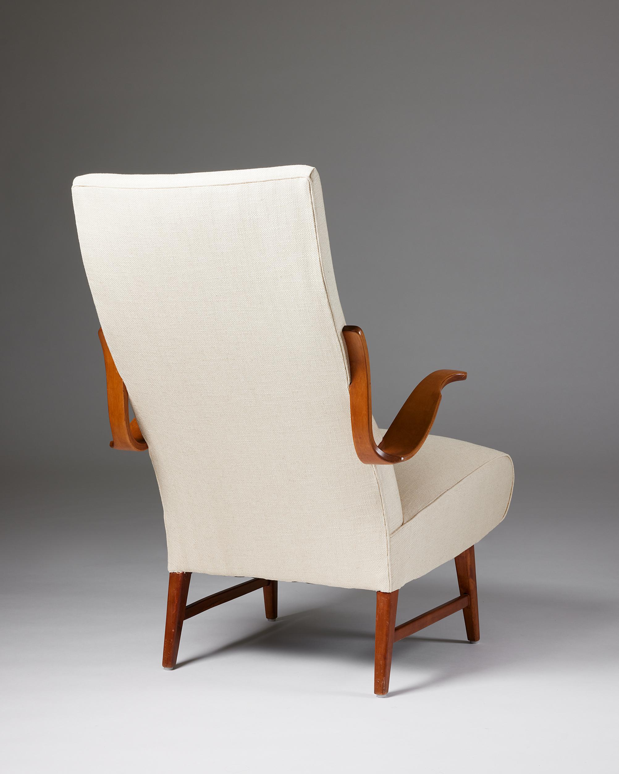 Swedish Armchair, Anonymous, Sweden, 1940s For Sale