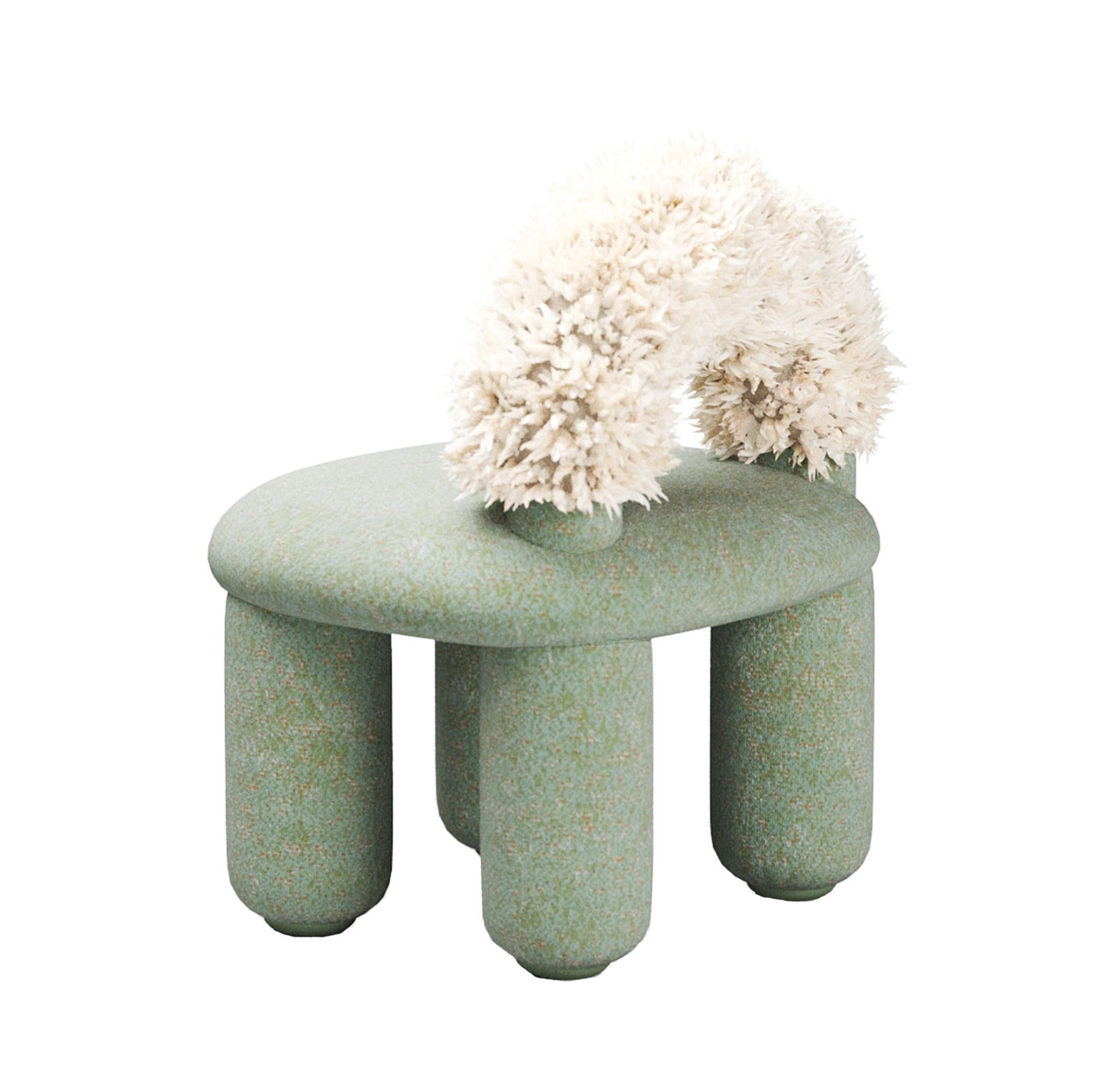Sessel Arcy Crop mit grüner grauer Kvadrat-Polsterung von Alter Ego Studio (Portugiesisch) im Angebot