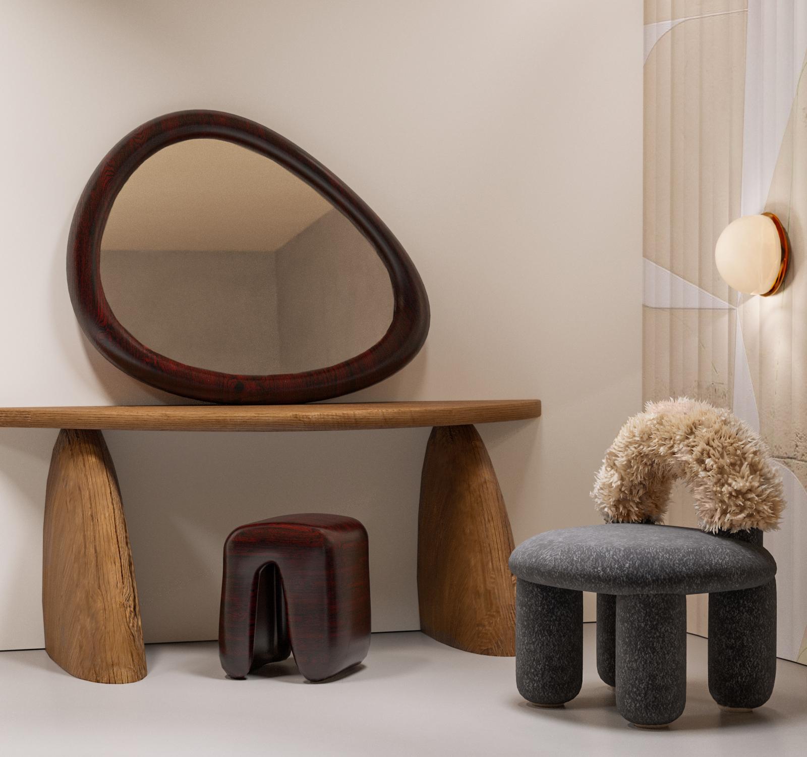 Sessel Arcy Crop mit grüner grauer Kvadrat-Polsterung von Alter Ego Studio im Zustand „Neu“ im Angebot in Castelo da Maia, 11