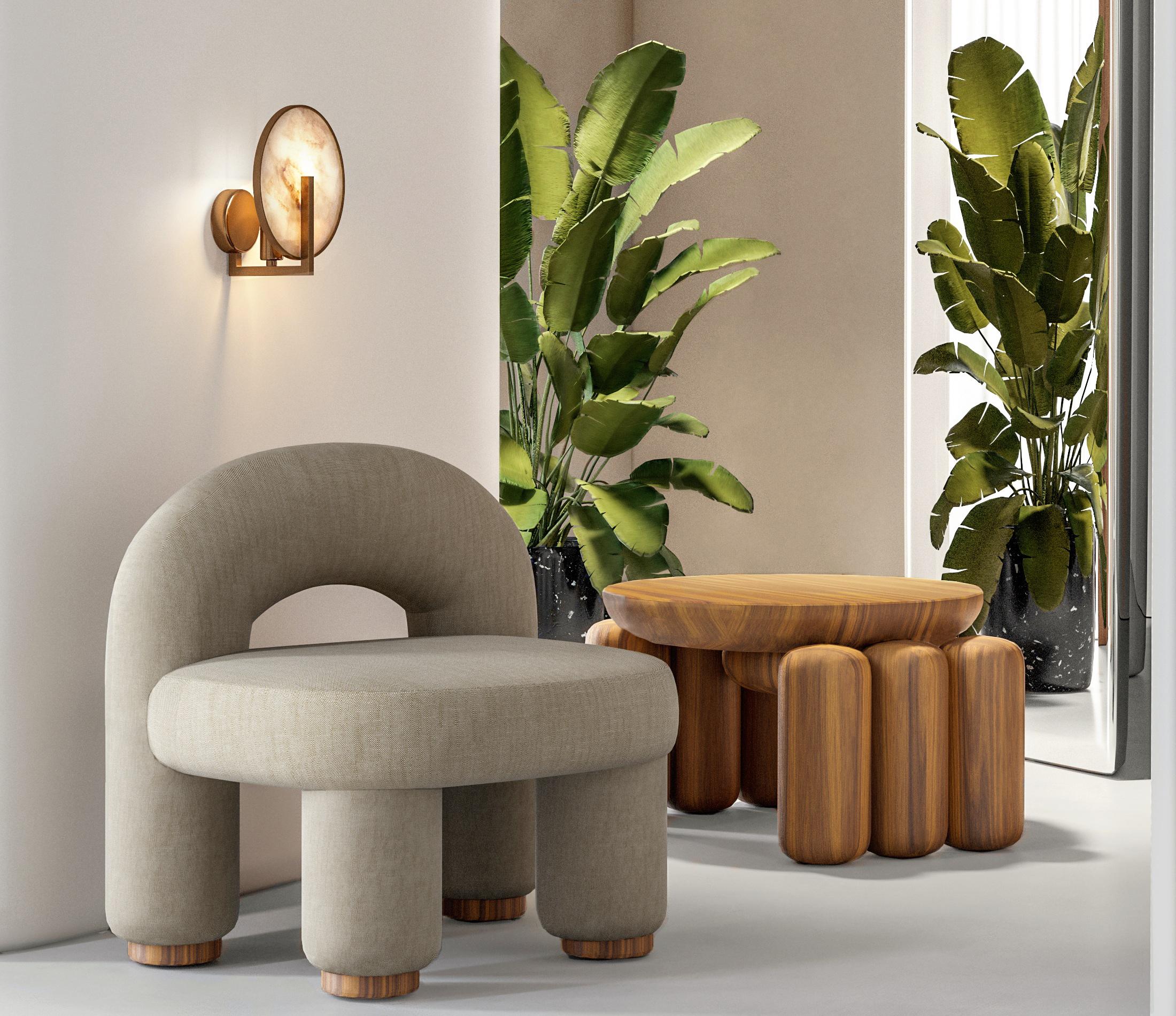 Sillón Arcy en tapicería Kvadrat azul claro by Alter Ego Studio Tapicería en venta